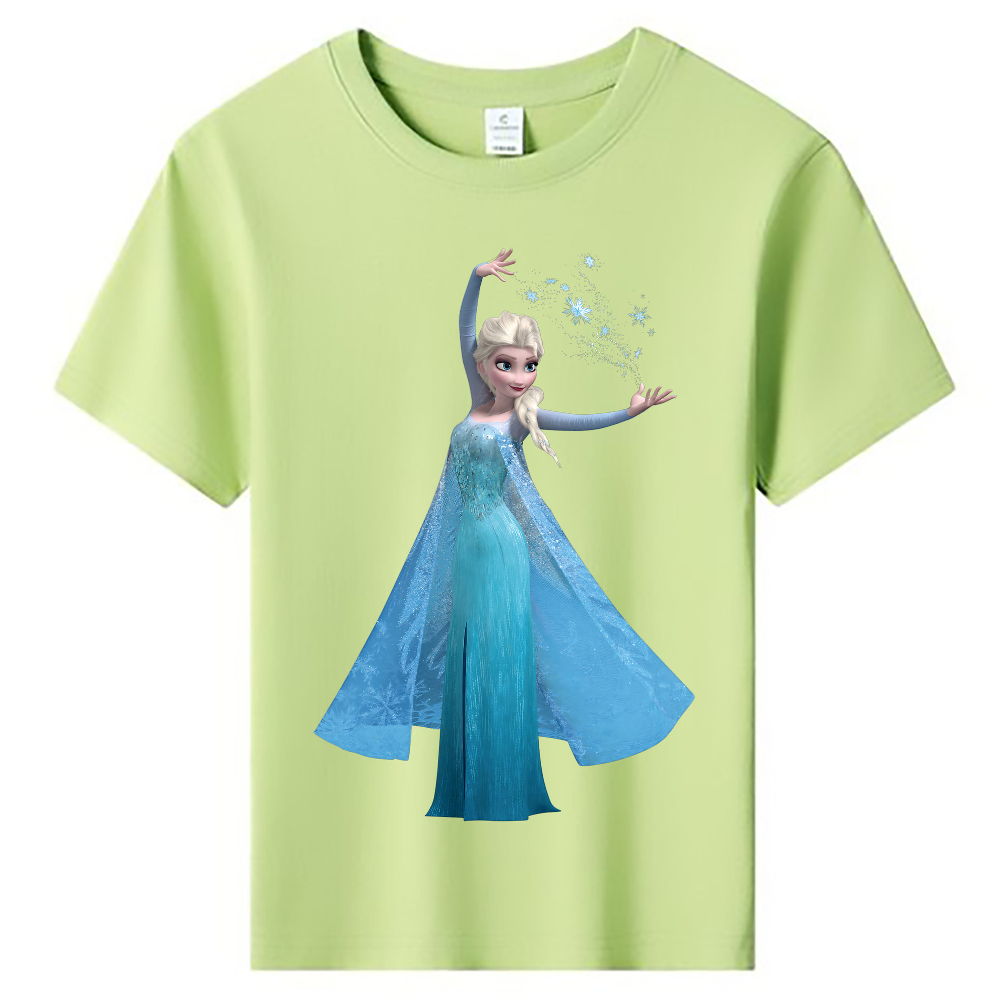 （画像用） アナと雪の女王 アンナ エルサ Frozen Anna Elsa 綿100％キッズTシャツ（フロントプリント）